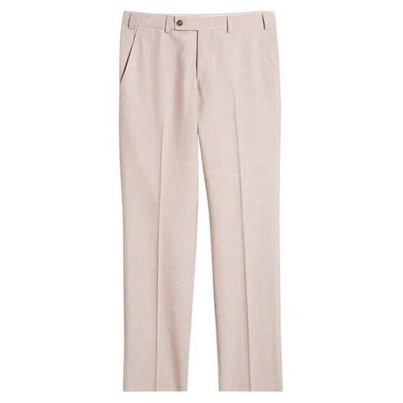 New Ted Baker Pink Dress Pants Men's sz 32 32/36 Jerome Wool Blend - Picture 1 of 7
